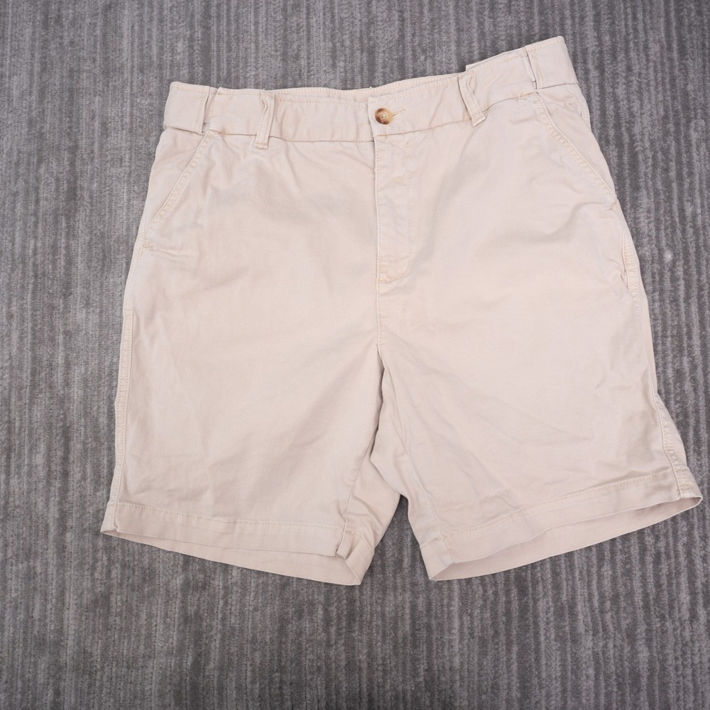Coldwater Creek Chino Shorts Womens 12 Tan Excellent Casual Twill Cotton Blend